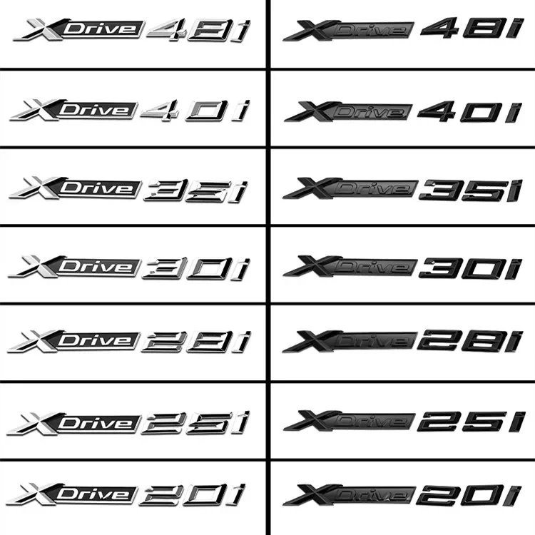 

Glossy black Car Trunk Badge Sticker For THE X1 X2 X3 X4 X5 X6 X7 E84 F48 E83 G01 F25 F26 G02 E53 F15 E70 E71 F16 new Emblem