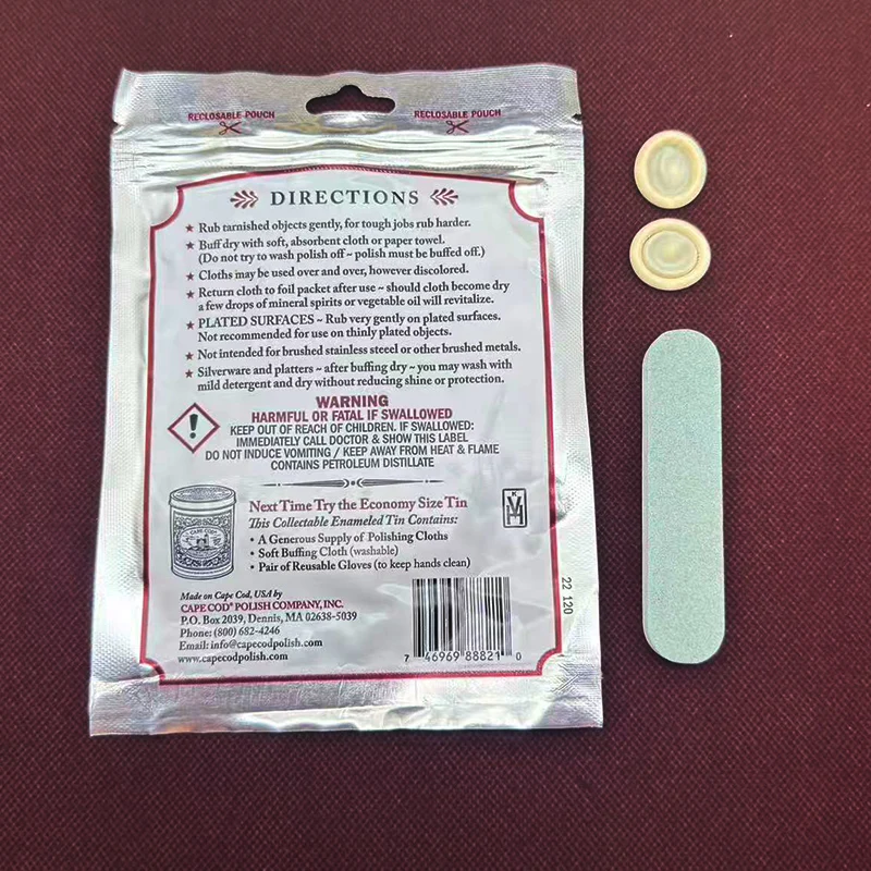 Cape Cod Of American Polishing Cloths for Fine Metals Twin Pack for Watch Jewelry Removing Watch Maintance Scratch 1Set