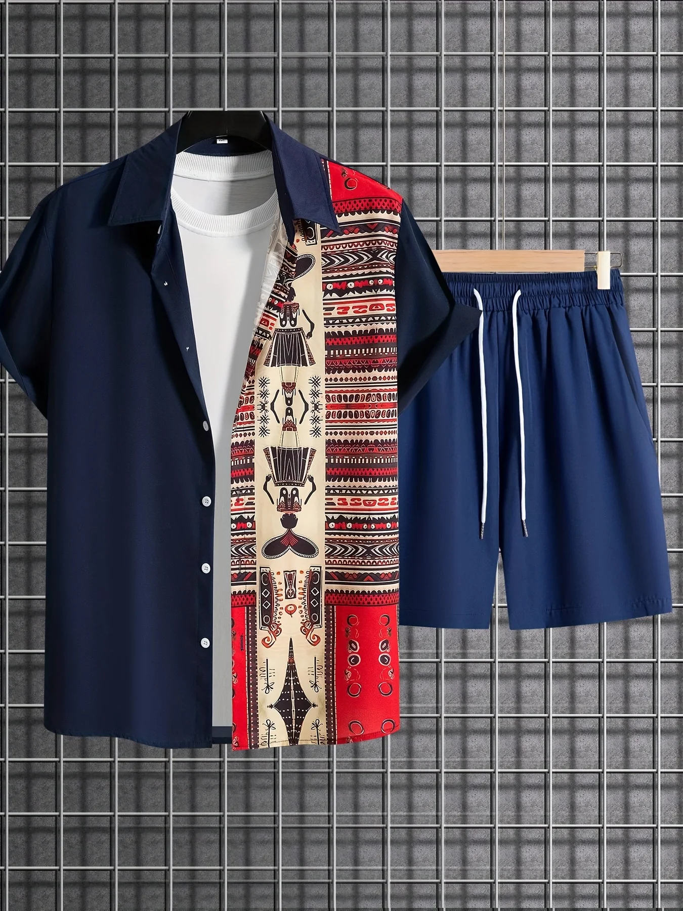 Men's Summer Retro Ethnic-Prin - Men'S Ethnic & Formal Designer Wear Studio S 评论和价格