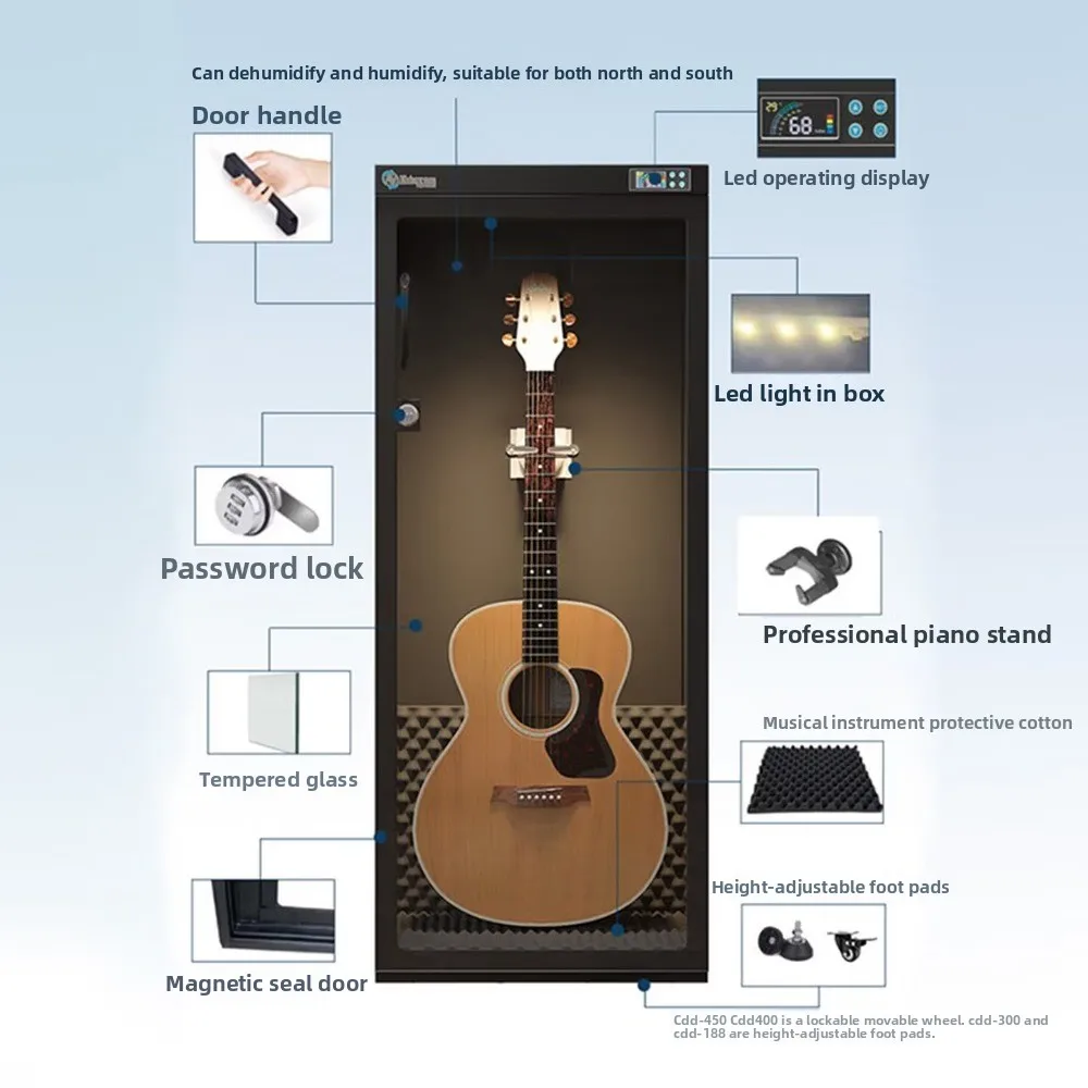 : Szafka gitarowa z kontrolą wilgotności