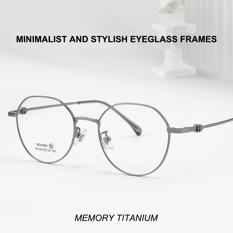 

Роскошные ультралегкие титановые оправы для очков: стильные ретро-очки для женщин и деловых мужчин, многоугольные очки