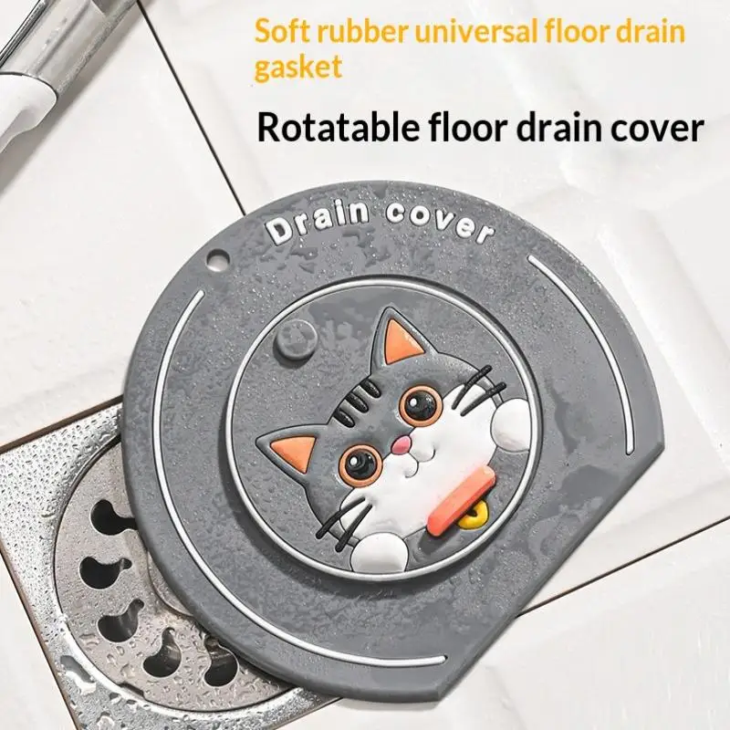 /Kb/Floor Drain Cover Reusable Drain Stopper Sewer Pipe Cover Anti-Odor Bathtub Shower Drain Plug Universal -proof