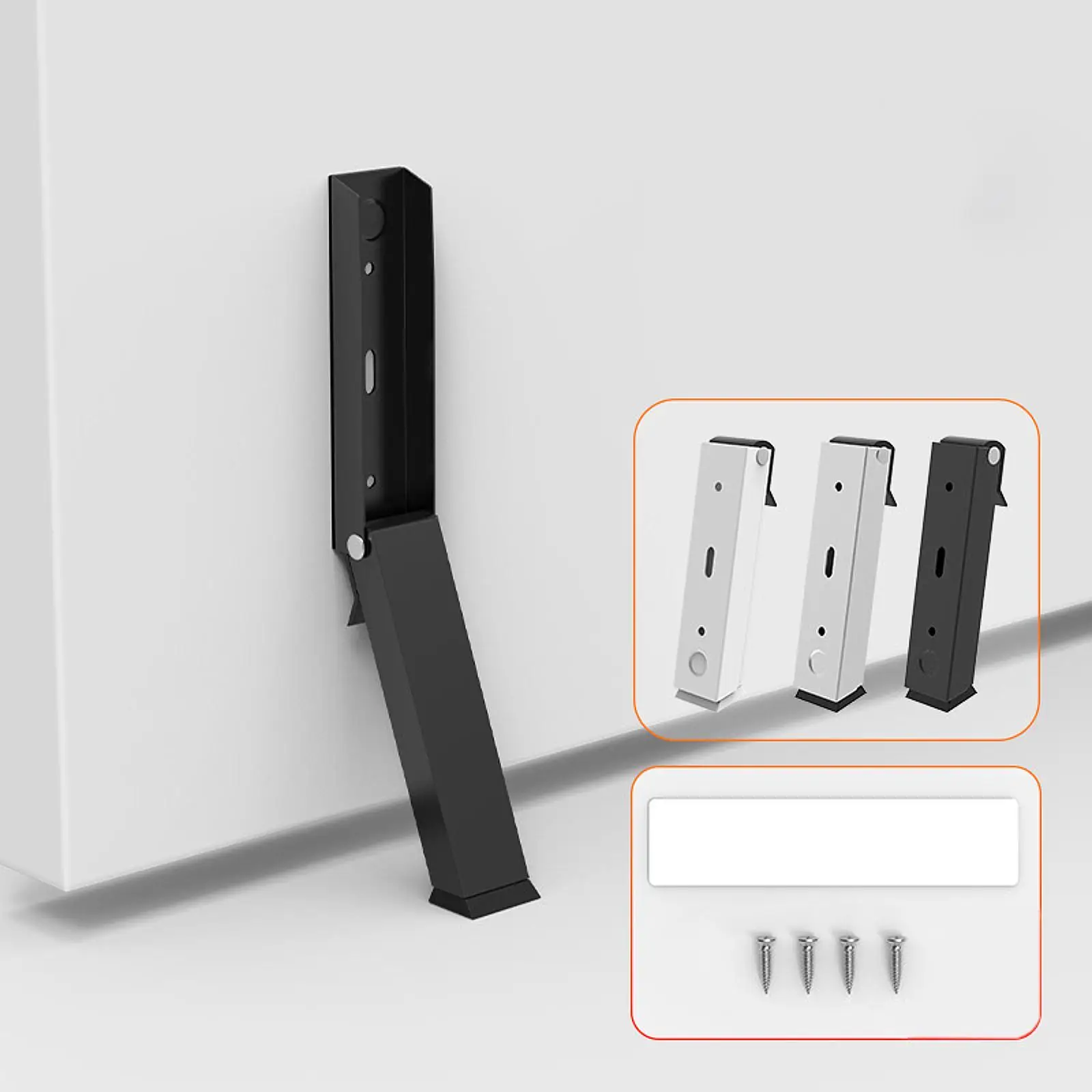 

Modern Stainless Steel Door Stopper Kick Down Floor Holder Windproof Heavy Duty Adhesive or Screw for Home Bedroom Office Doors