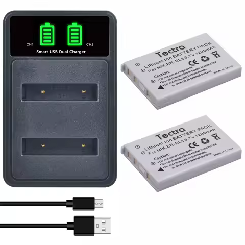 EN-EL5 ENEL5 Camera Battery&amp; LED USB Charger for Nikon Coolpix P530 P520 P510 P100 P500 P5000 P5100 P6000 3700 4200