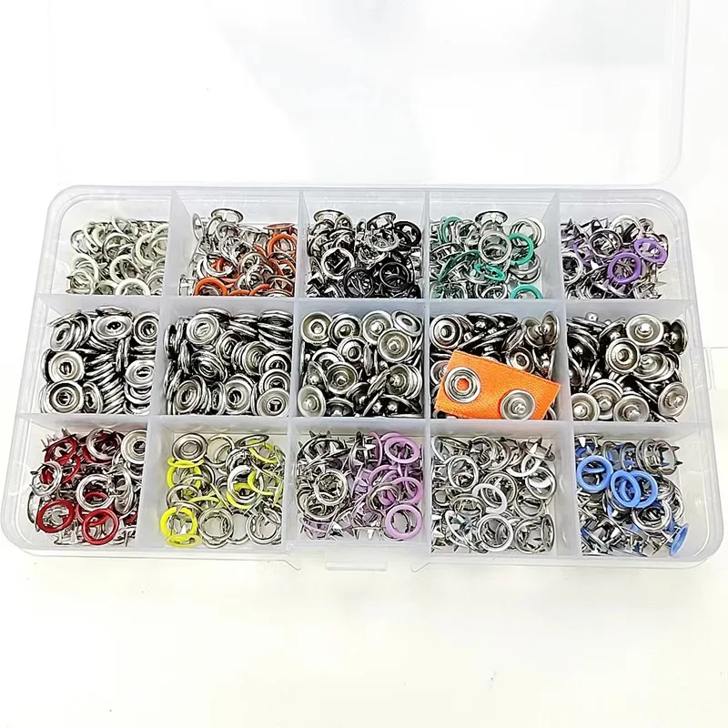 Top Selling 200 Sets 9.5mm High Foot Five-claw Buckle + Installation Pliers Children's Clothing Buckle DIY Metal Snap Buttons