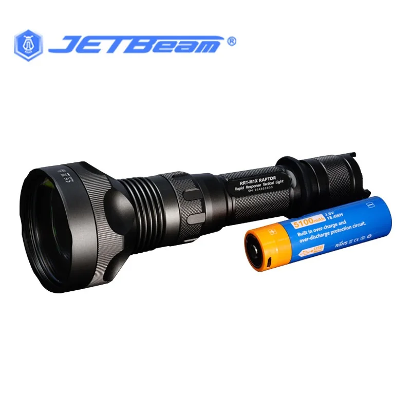 JetBeam RRT-M1X LEP Laser Flashlight WP-T2 450LM Max 2300M Torch Lighter with 21700 Battery for Camping Hunting