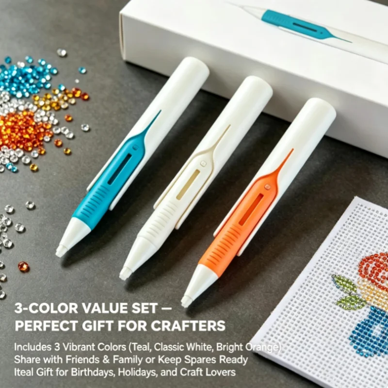 Diamond Art Pen Dispenser Automatic Diamond Painting Bead Dispenser Ergonomic Diamond Art Stylus Pen Pick up Tool