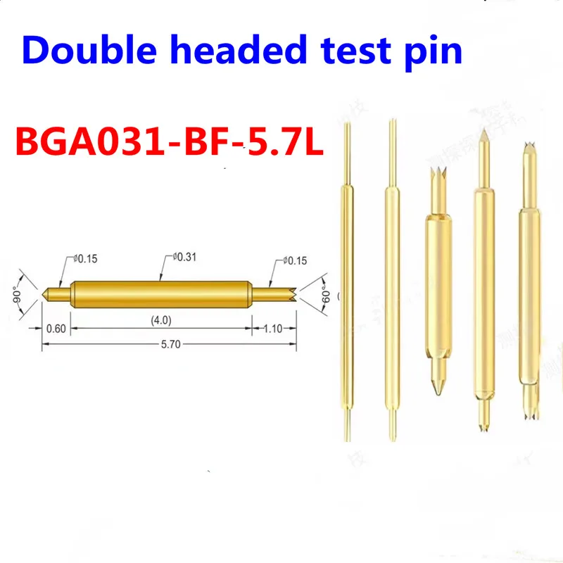 

100PCS/Box BGA Double Head Pin 031-JJ BB BJ BF 5.7L Semiconductor Double Head Phone High Frequency Test Pin Two End Stretching