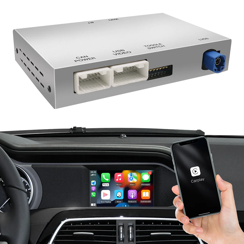 

ZJZ AUTOABC Android Multimedia Player Wireless Carplay Adapter Apple for Mercedes Benz NTG 4.0 4.5 5.0 Airplay Screen Mirror for