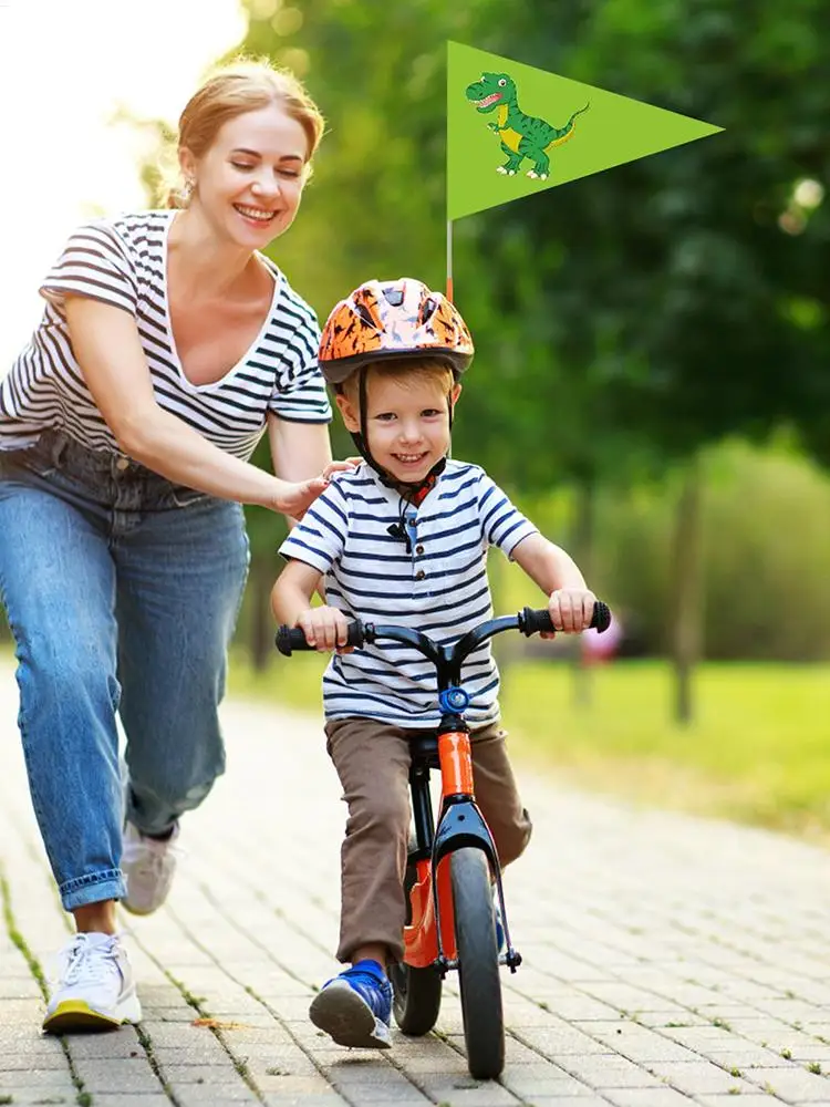 AliExpress NONE Adjustable Height Bicycle Flag Waterproof Kid Bicycle Safety Flags With Flagpole Bicycle Trailer Flag Outdoor Leisure Riding