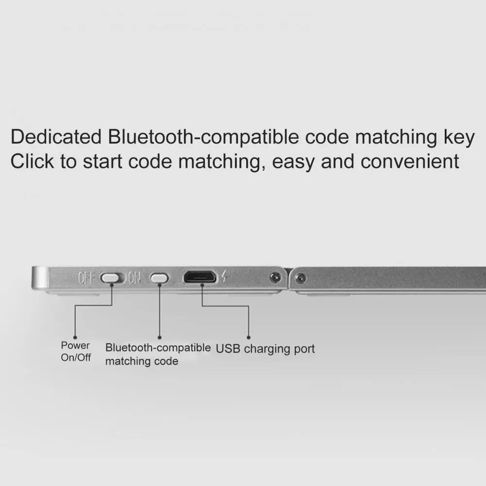 Imagem -06 - Teclado sem Fio Dobrável Conveniente Universal 63 Teclas Três Sistema Bluetooth-teclado Compatível