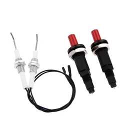 2Kit Set di accensione a scintilla piezoelettrica pulsante Kit di accensione a scintilla generatore accenditore pilota a Gas piezoelettrico con filetto M10x1 adatto a Gas da forno