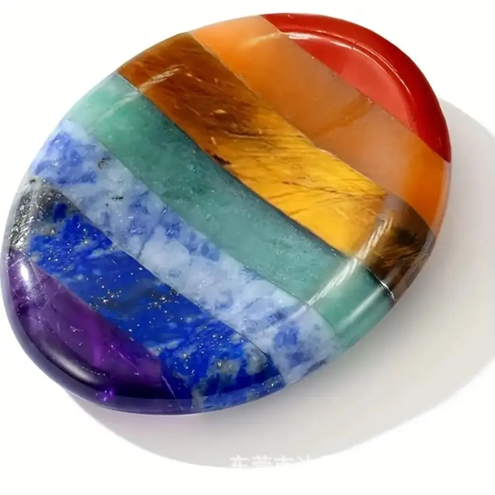 Fortunate Crystal Forget Worry Stone Colorful Natural Thumb Stone Exquisite Creative Massage Scraping Stone Photography Props