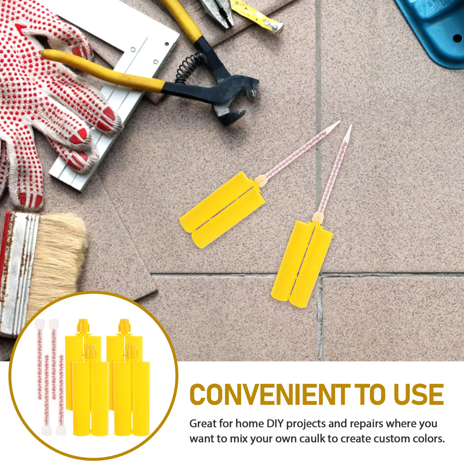 4 مجموعات من أنابيب السد القابلة لإعادة الاستخدام 400 مللي خرطوم بلاستيكي فارغ للبلاط RV ختم المنزل لتقوم بها بنفسك مشاريع أنبوب مانع التسرب القابل لإعادة الملء #4