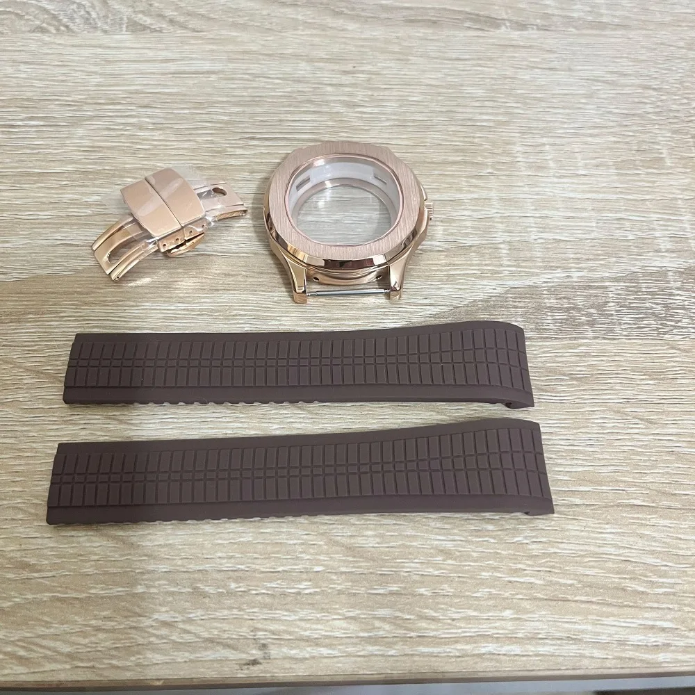 42 مللي متر NH35 ساعة حافظة 316 L وعاء من الستانليس ستيل الأسود ل Aquanaut Seiko NH35 NH38 NH70 الرياضة صالح 32 مللي متر الطلب شريط مطاطي