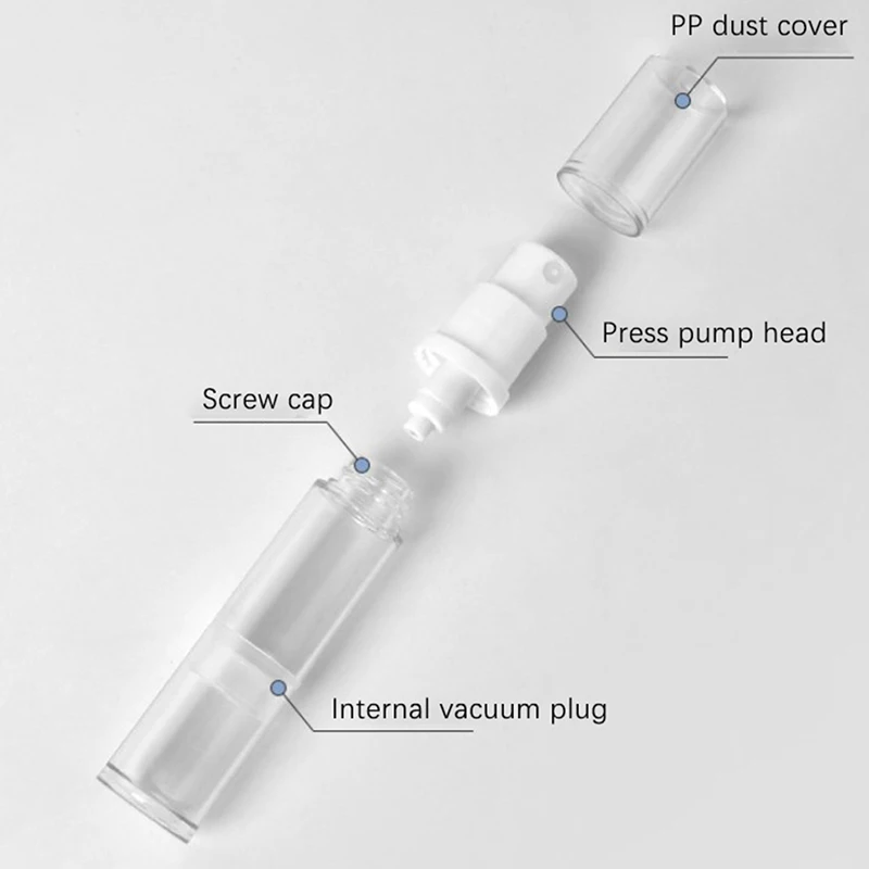 Recipiente cosmético portátil ferramenta de maquiagem 5/10/15ml garrafa de vácuo imprensa base líquida loção creme para os olhos garrafa recarregável 