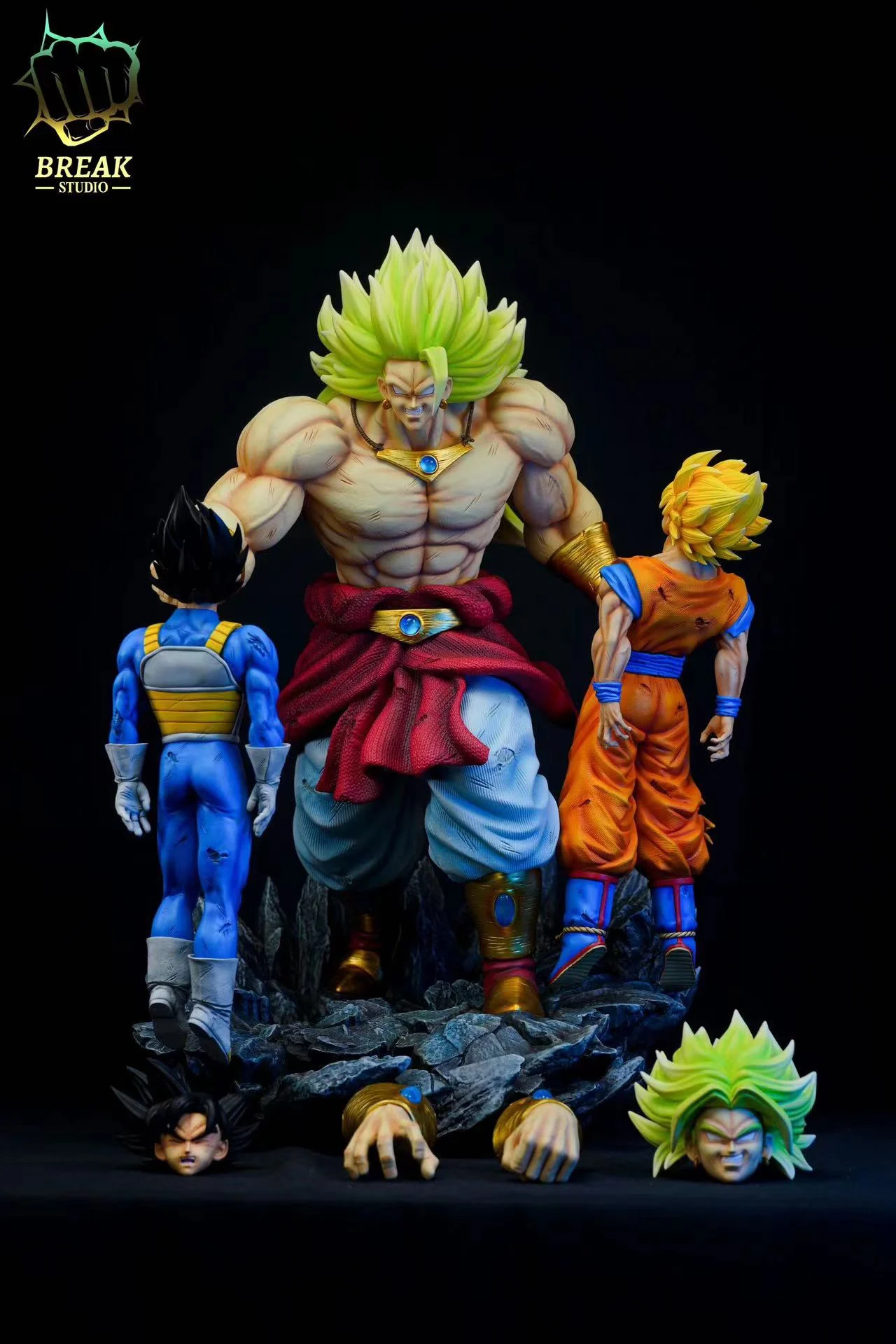 1/7 54Cm Break Studio Gk Dragon Ball Z Vegeta Son Goku Broli Anime Action Figure Statue Model Doll Garage Kit Ornament Toys Gift