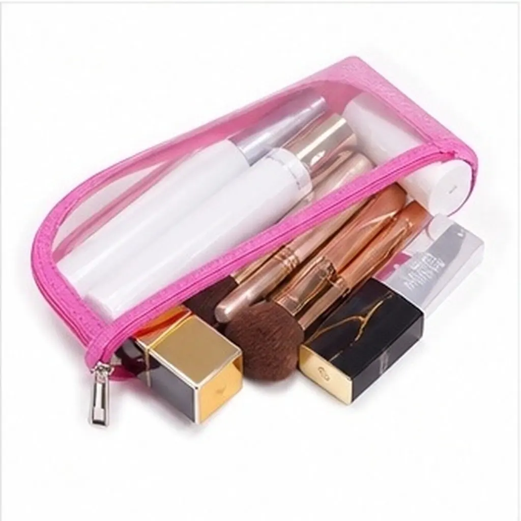 Portable Waterproof Multifunction Brush Bag Holder Organizer Oxford Clear Tpu Translucent Travel Makeup