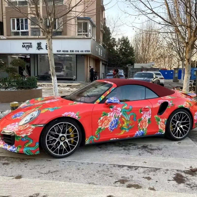 Customized Custom Design High Quality Colorful PVC Printable Car Vinyl Wrapping Stickers Rolls for Any Model Car Wrap Printing