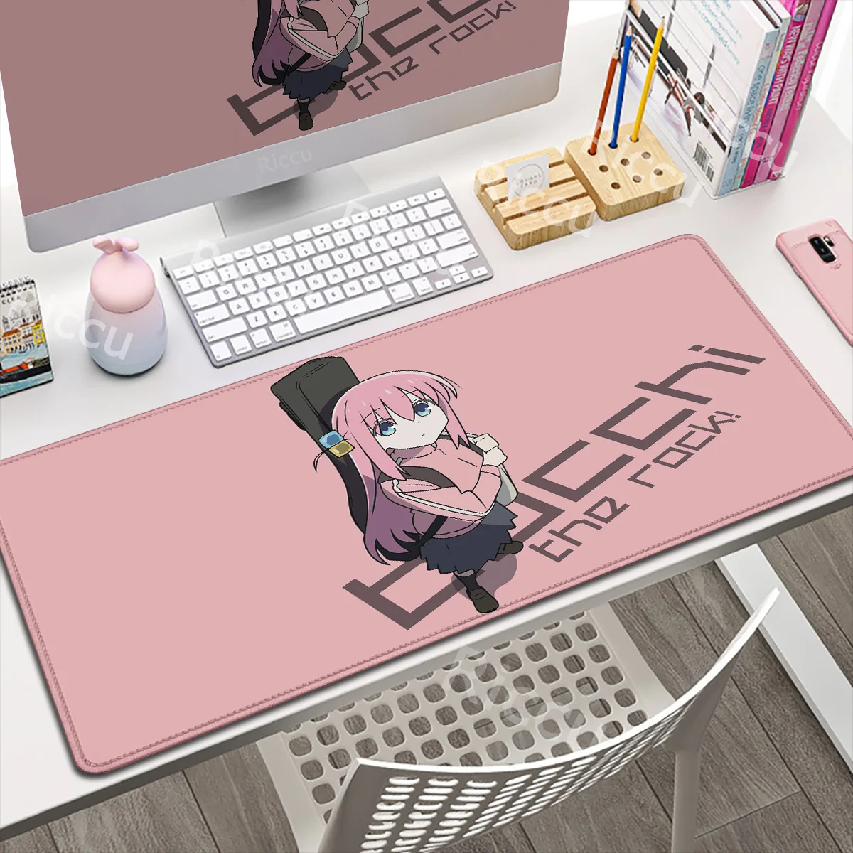 Mousepad Bocchi The Rock Large Gaming Game Rubber Computer Mat Anime HD Print Mouse Pads Gamer Locking Edge Non-slip Accessories