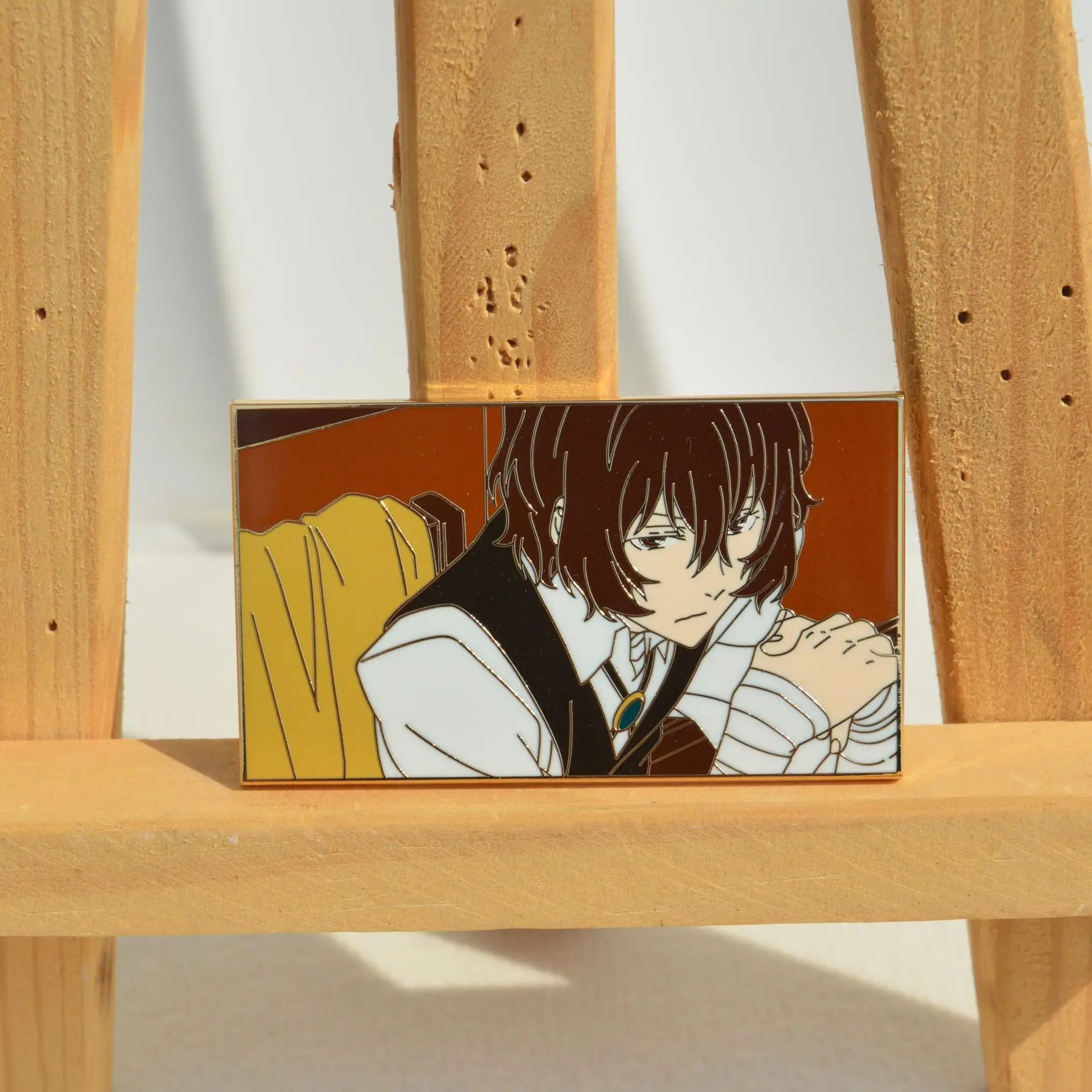 Dazai Osamu Enamel Badges Anime Bungo Stray Dogs Pins Japanese Manga Brooches for Bag Backpack Clothing Lapel ACG Cosplay Decor
