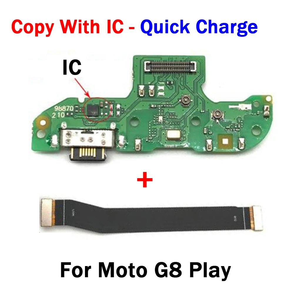 Getest Voor Moto G6 G7 G8 G9 Play Plus Power G41 G100 Usb Power Opladen Board Connector Plug Poort Dock Met Moederbord Flex Kabel