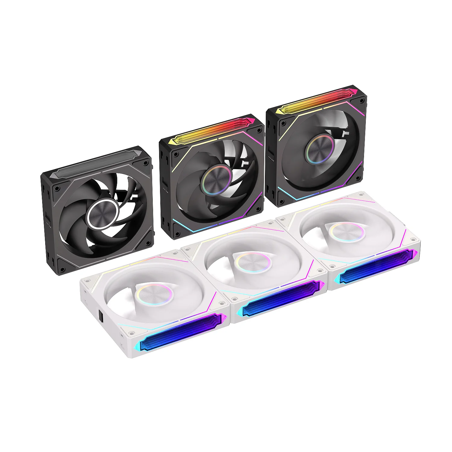 Sada ventilátoru TEUCER DL-2 ARGB 3 v 1 240 360 mm bezdrátový ventilátor s chladičem - Image 3