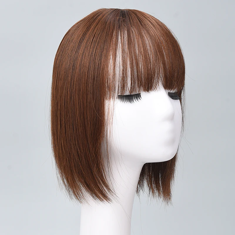 MANWEI Synthetic 3D Bangs 25CM Invisible Seamless Head Hair Air Bangs Overhead Natural Invisible Increase Hair Volume