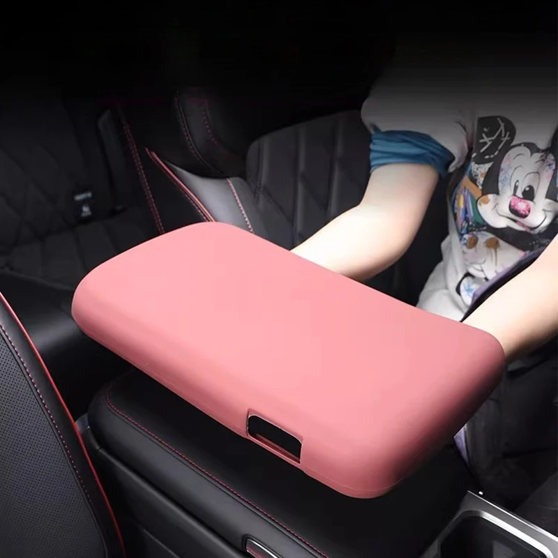

For 2026 Jetour Traveler CDM Armrest Box Silicone Cover, Center Console Protector Pad Interior Accessories