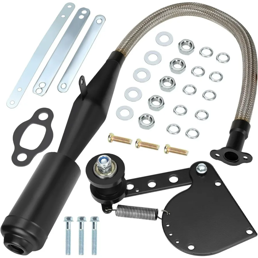 

Гибкий 2-тактный глушитель + комплект регулятора натяжителя цепи для моторизованного велосипеда 49cc 60cc 66cc 80cc 100cc E