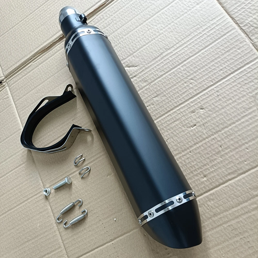 470mm Black Motorcycle Exhaust Pipe Turbo Tube Muffler Silencer DB Killer for Yamaha Suzuki Ducati Kawasaki Honda Kymco