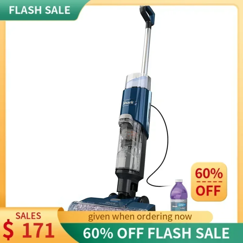 

D2BShark WD101 HydroVac XL 3-in-1 Vacuum,Mop & Self-Cleaning System with Antimicrobial Brushroll* & Solution for Multi-Surface