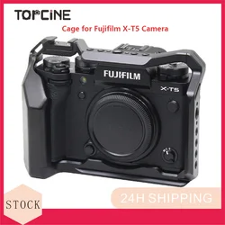 Topcine X-T5 Cage for Fujifilm X-T5 with Quick Release Plate for Arca-Swiss, Fuji XT5 Camera Cage with 1/4