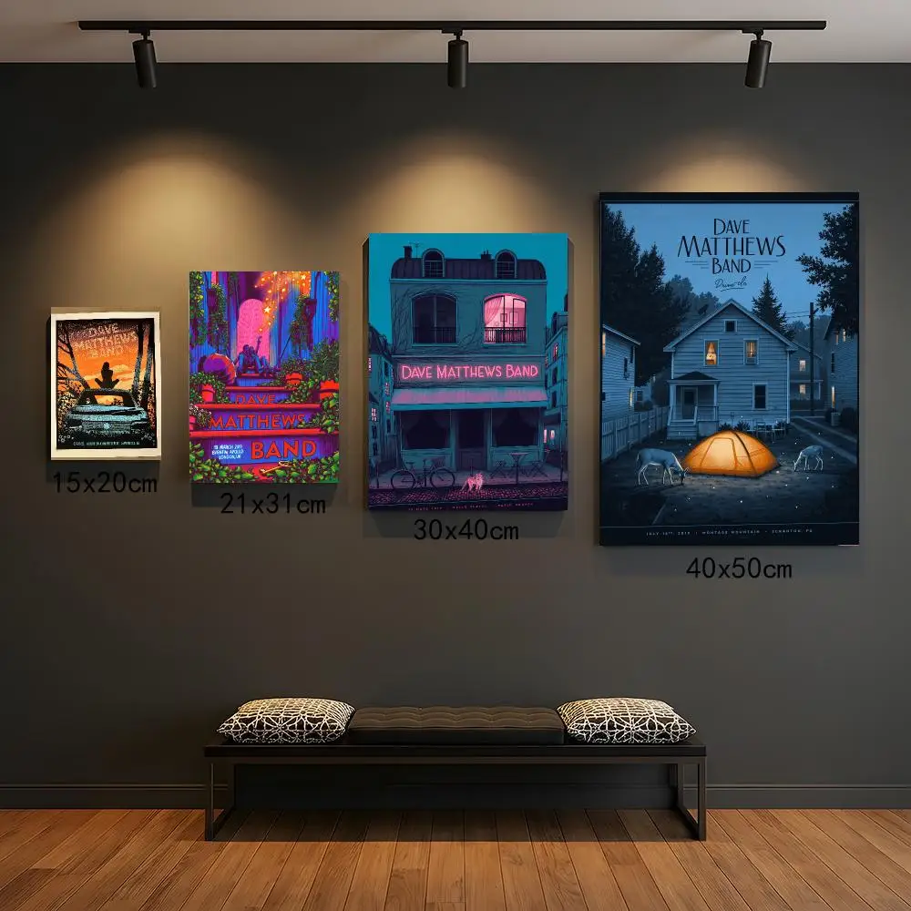 band D-Dave Matthews Band-D Poster Peel and Stick Wall Art for Cafe Office Bar and Home Decoration