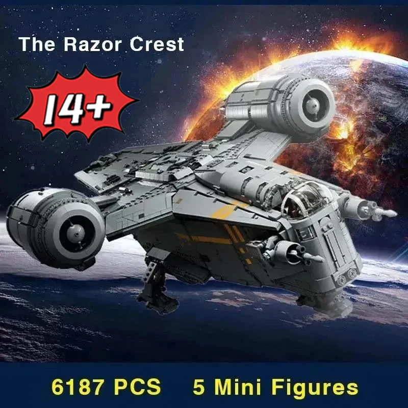

MINISO DISNEY FIT 75331 UCS 6187PCS Large The Razor Crest Building Blocks Model Bricks Home Decor Toys Christmas Birthday Gifts