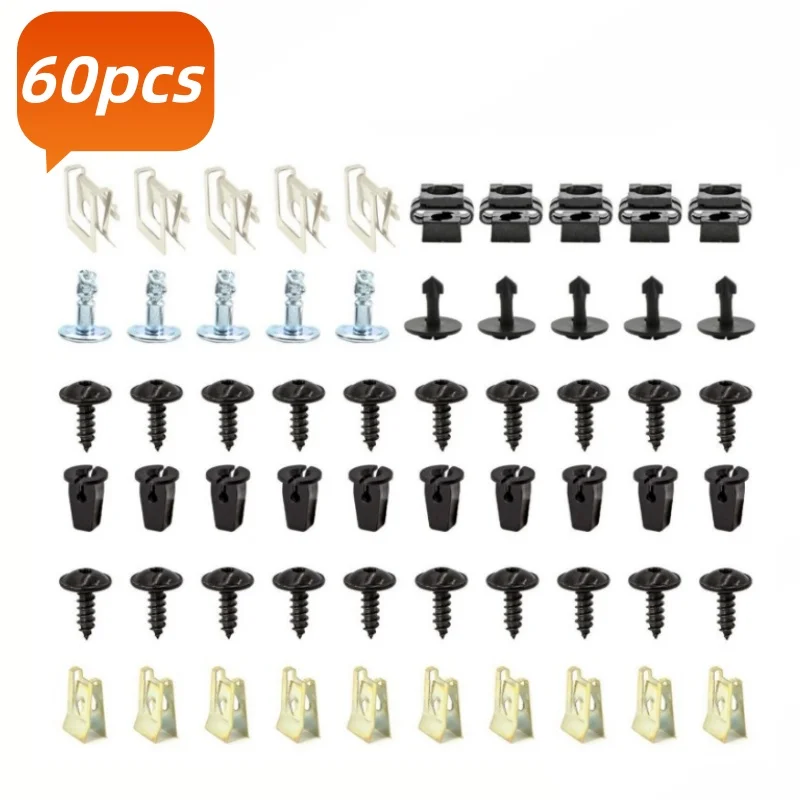 

60pcs Undertray Engine Under Cover Fixing Clips Fastener Screw Kit Bumper Fender Engine Cover For AUDI A4 A6 A8 TT N90974701
