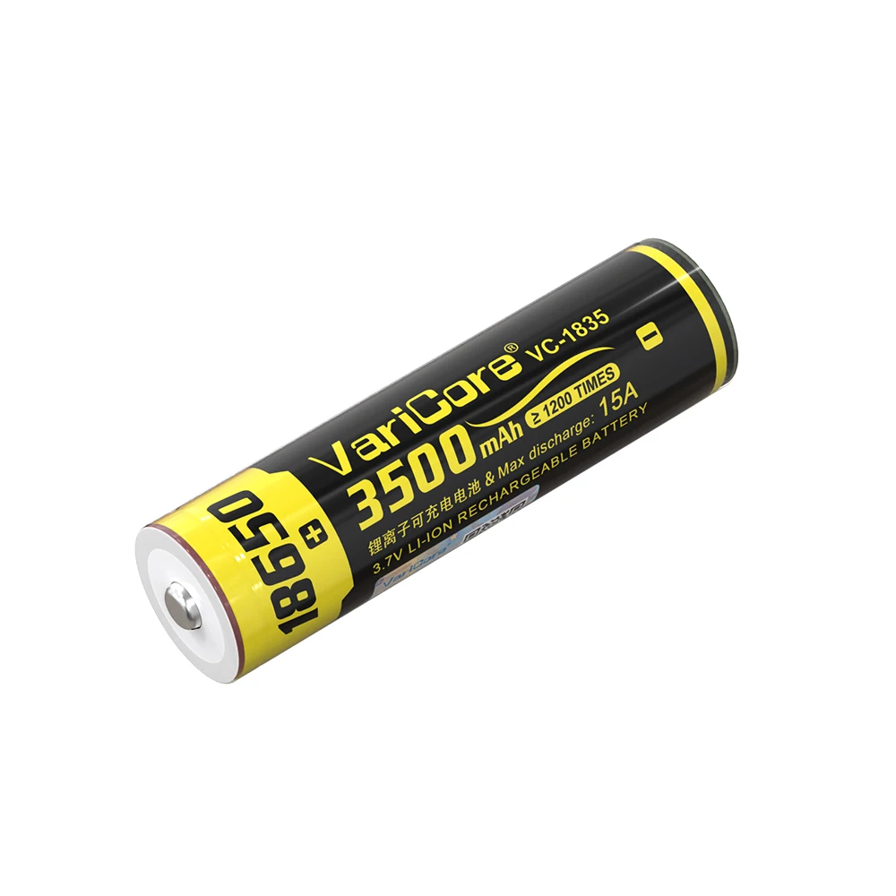 新しい VariCore VC-1835 18650 3500mAh 3.7V リチウム充電式バッテリー PCB 回路保護付き懐中電灯電池用
