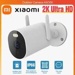 Xiaomi Mijia Outdoor Camera AW300 2K 256GB IP66 FullColor Night Vision WiFi Video Surveillance IP Cam Detection MiHome APP