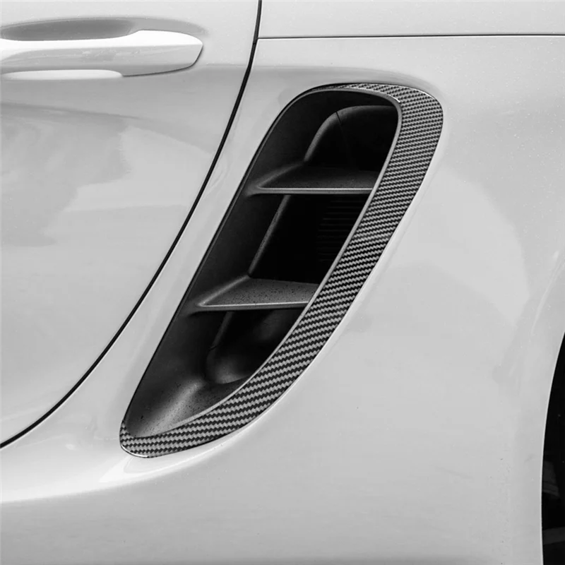

A77T-для Porsche 718 982 2016-2022, боковая крышка автомобиля из углеродного волокна, накладка на воздухозаборник, наклейка, аксессуары для интерьера