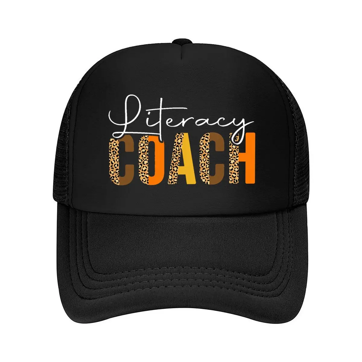 Casquette de baseball en maille imprimée léopard, style Hip Hop, pour femme et unisexe