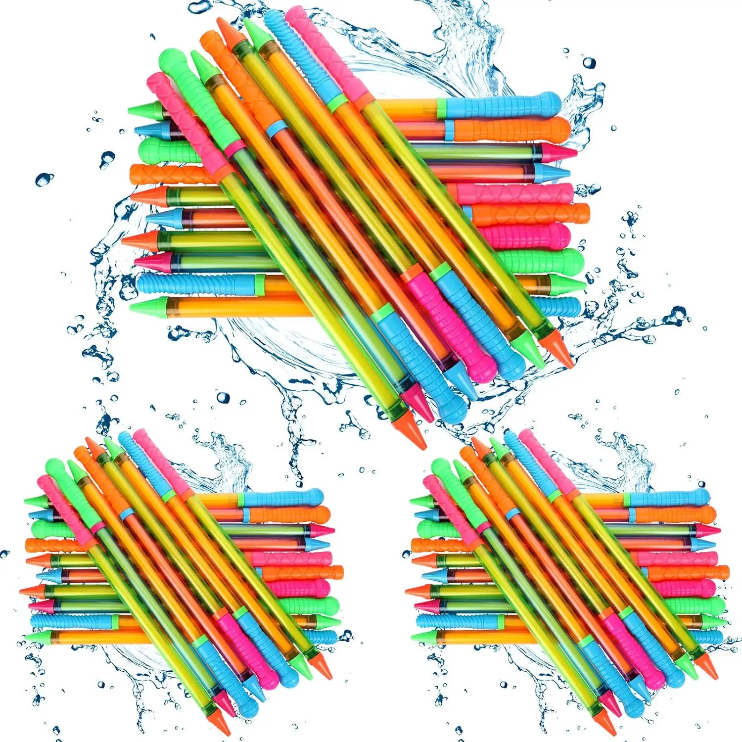 

48 Pcs Long Range Water Tube Squirters, Big Water Shooters for Summer Pool Party and Beach Games, Suitable for All Ages