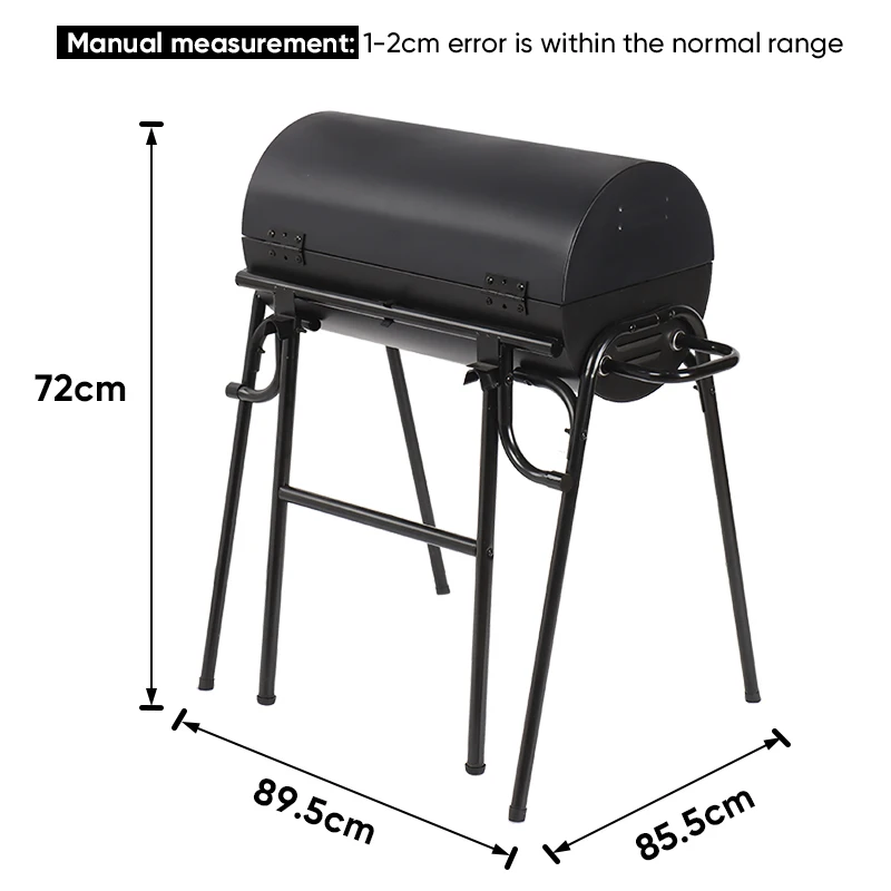 for F19 Outdoor Barbecue Rack Simple Oil Drum Charcoal Bbq Double Barrel Grill Barrel Charcoal Bbq Grill Smoker