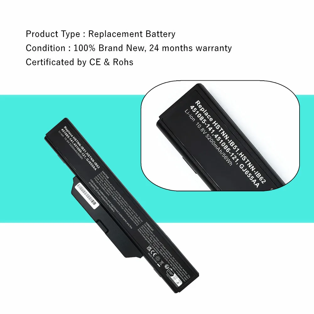 HSTNN-IB62 HSTNN-XB51 HSTNN-XB52 Laptop Battery For HP Business Notebook 6720s 6830s HSTNN-IB51 6730s HSTNN-IB52 6735s 6820s