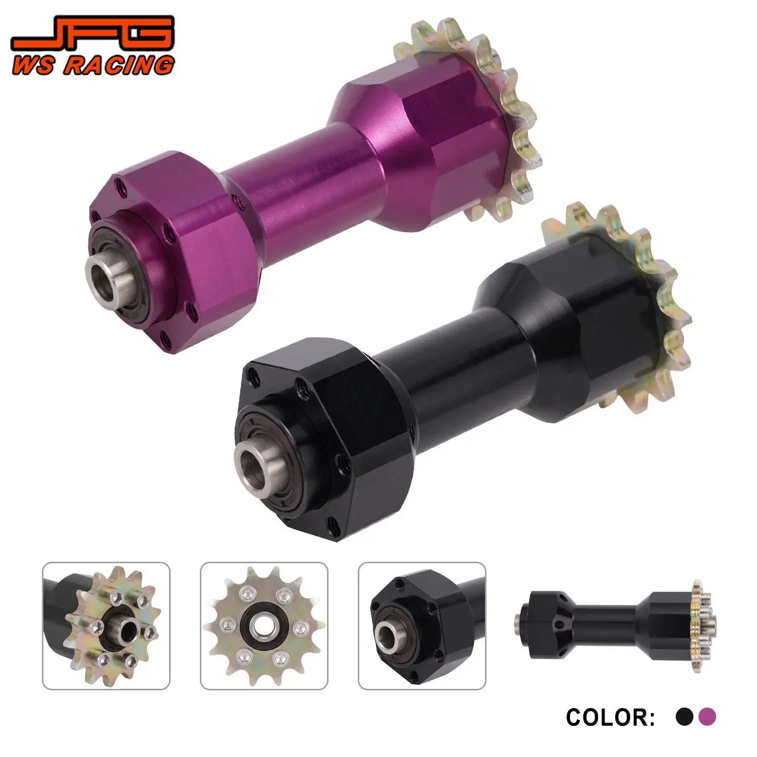 Motorcycle Purple/Black Middle Axle Accessories For Light Bee Surron Sur Ron X S X160 X260 Electric dirt pit bike E-bike
