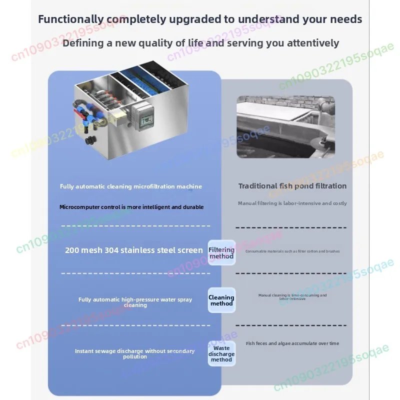 Stainless Steel Drum Filter Micro Screen for Aquaculture Fish Pond Water Recirculation System Waste Removal