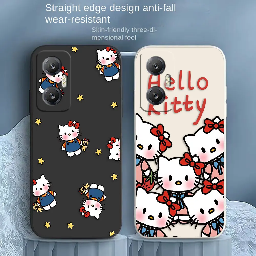 Cartoon Cute Holle K-Kitty Phone Case For Infinix HOT 10 10S 11 11S 12 ZERO 20 30 X CAMON 16 PRO 5G Silicone Case Funda Shell