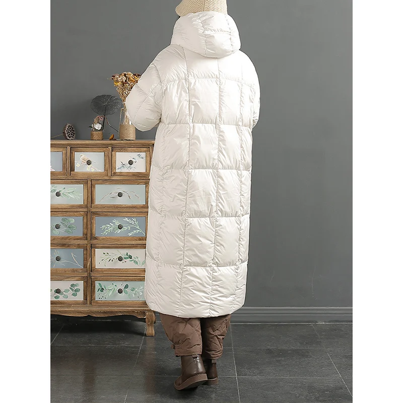 جاكيت سميك طويل مع غطاء قابل للإزالة للنساء ، معطف فضفاض غير رسمي ، ملابس خارجية دافئة ، حجم كبير ، أحادي اللون ، الخريف والشتاء