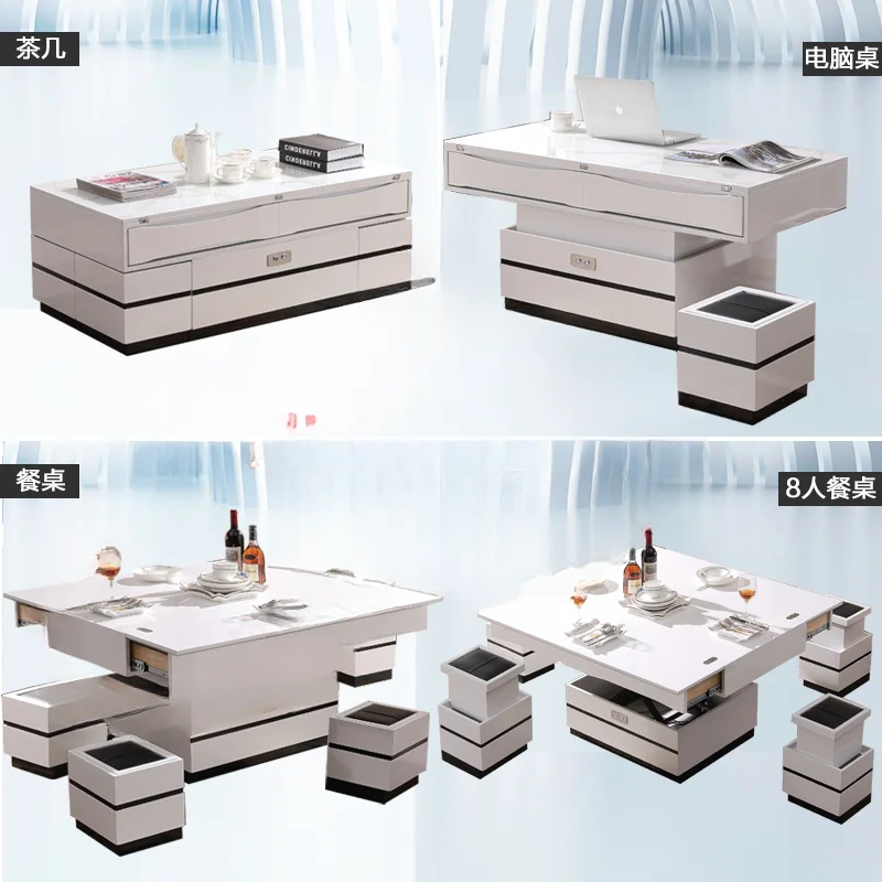 

Электрический многофункциональный складной журнальный столик для гостиной, подъемный и низкий минималистичный ПРЯМОУГОЛЬНЫЙ ОБЕДЕННЫЙ СТОЛ mesas centro