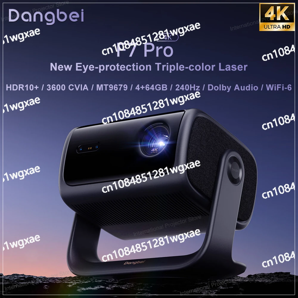 

Dangbei F7 Pro 4K Ultra HD PTZ Projector 3600CVIA Lumen Dual Lamp 2.0 MT9679 AI OS 5.0 4+64GB