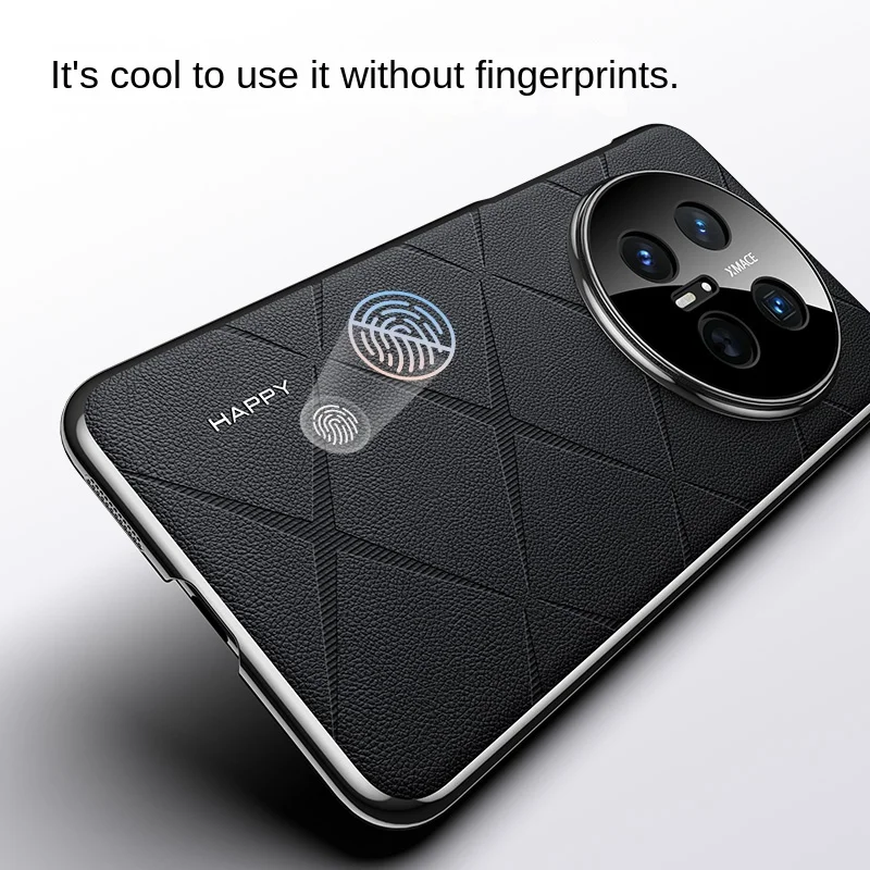 For Huawei Mate 70 RS 70 Pro 70 Textured Leather Lens Integrated Anti-Scratch and Anti-Fingerprint Phone Case